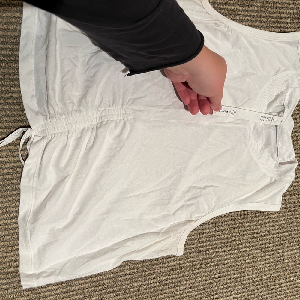 Lululemon White Crop Top